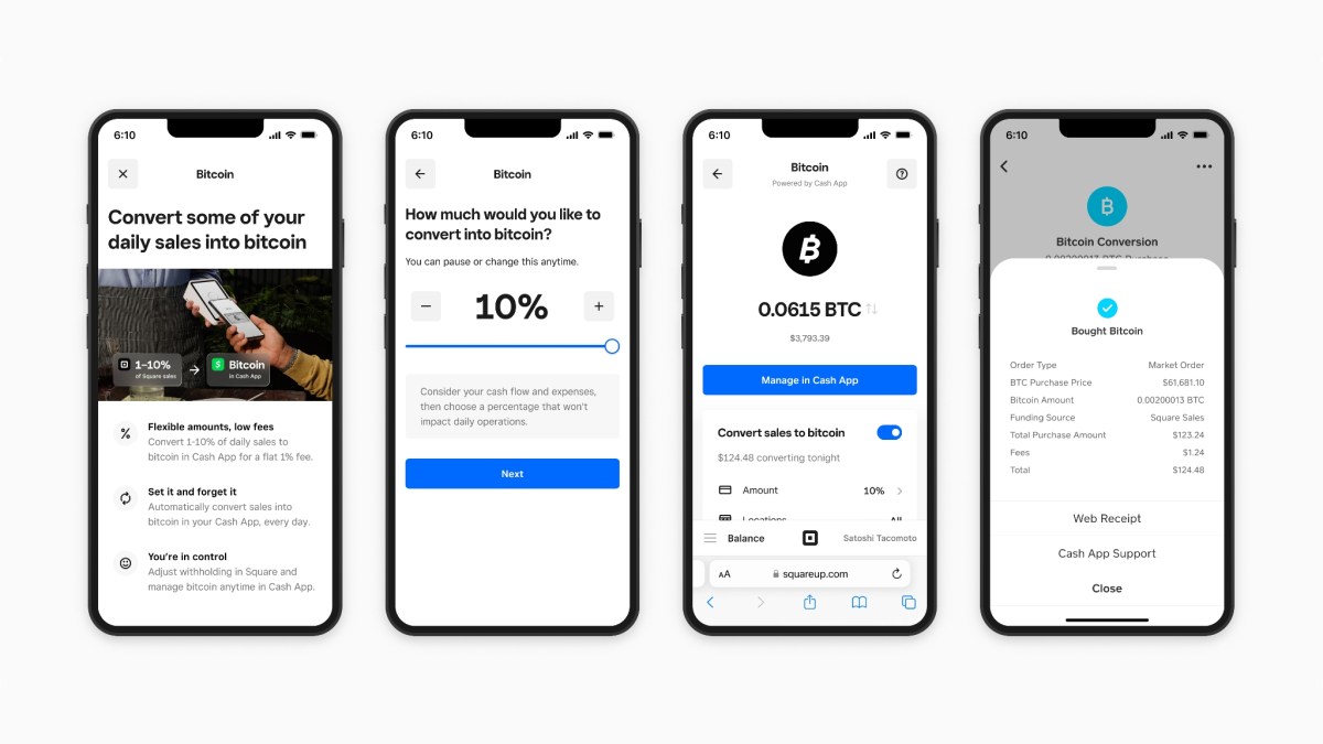 Block allows Square merchants to convert part of their daily sales into bitcoin