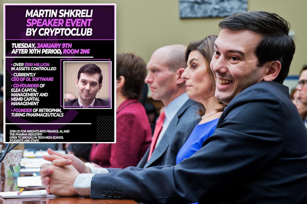 Martin Shkreli Canceled Cryptocurrency Talk at Brooklyn Tech