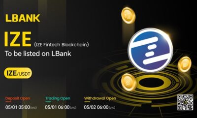 IZE Fintech Blockchain (IZE) is now available for trading on LBank Exchange