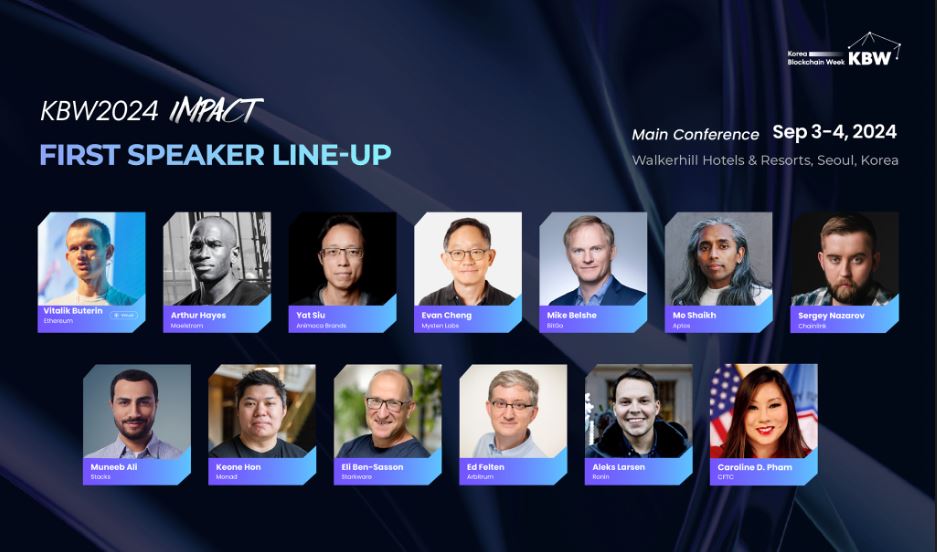 Korea Blockchain Week 2024 announces esteemed keynote speakers, reclaiming its crown as the world's pre-eminent Web3 conference