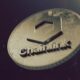 Chainlink-LINK-coin-with-darkened-faded-background