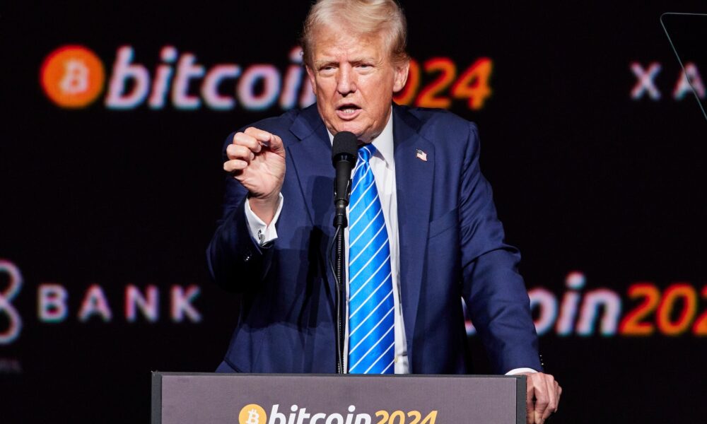 Trump seeks cryptocurrency industry support at bitcoin conference